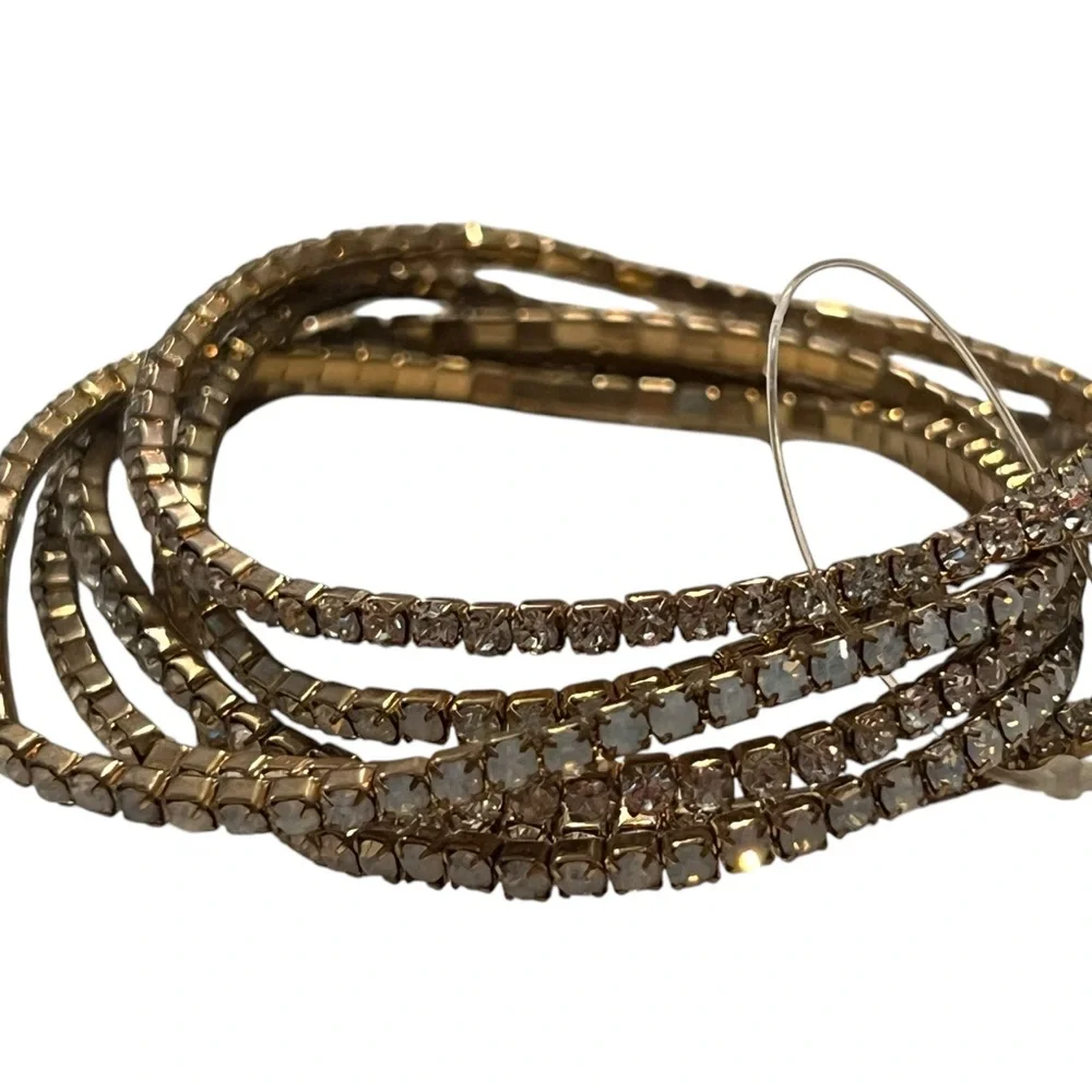 Gold Rhinestone Bracelets - Picture 2 of 6